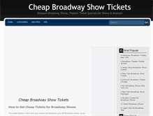 Tablet Screenshot of cheapbroadwayshowtickets.net